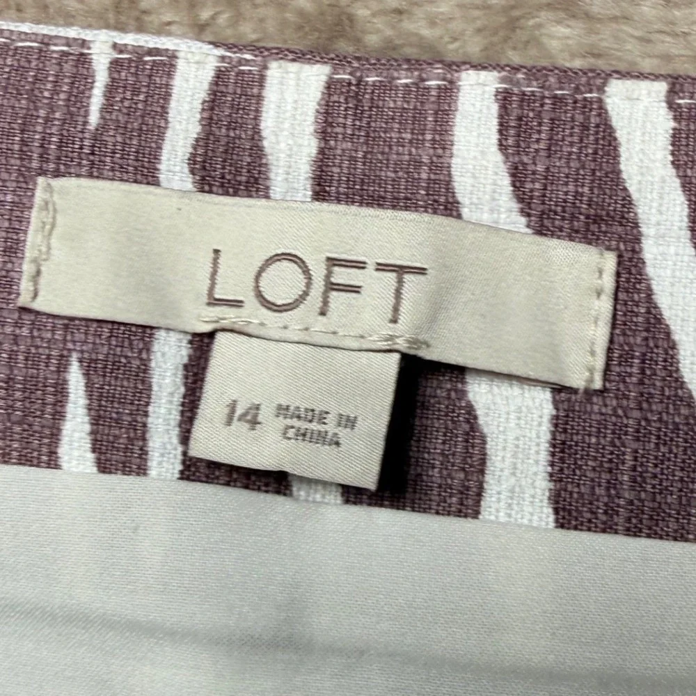 Loft Womens Size 14  Zebra Print A-Line Mini Skirt Indie Sleeze Office Siren